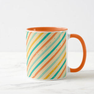 Mug Rétro motif rayé grunge
