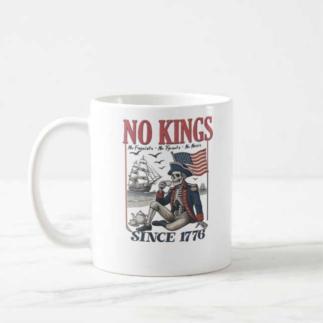 Mug Retro No Kings Since 1776 Rejecting Kings Classic  (Gauche)