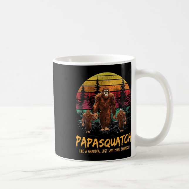 Mug Retro Papa Squatch Comme Un Grand-Père Drôle Bigfo (Droite)