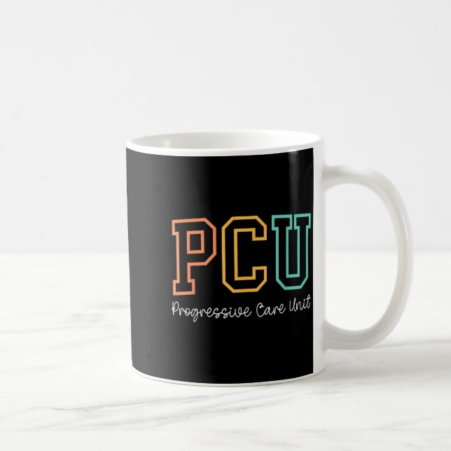 Mug Retro Pcu Progressive Care Unit Rn Nurse Nursing W (Droite)