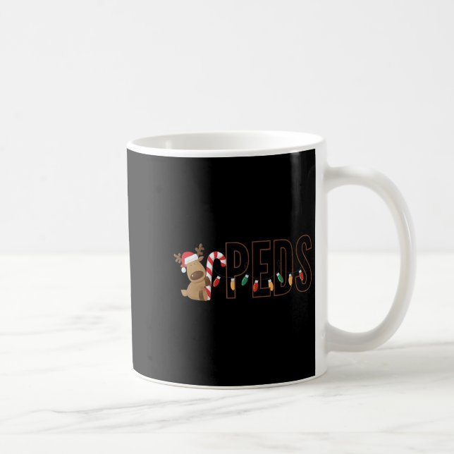 Mug Retro Pediatrics Christmas Lights Reindeer Peds Nu (Droite)