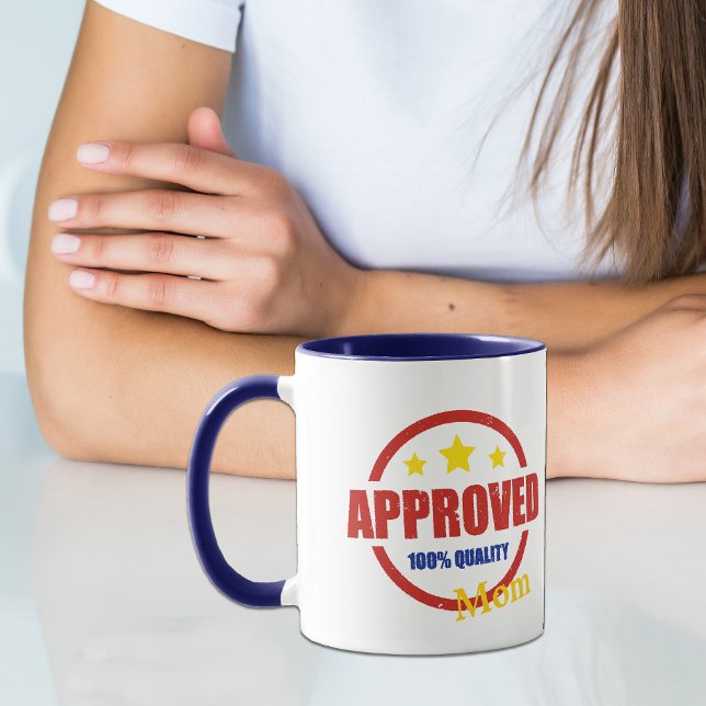 Mug Rétro Qualité Approuvée Maman (Créateur téléchargé)