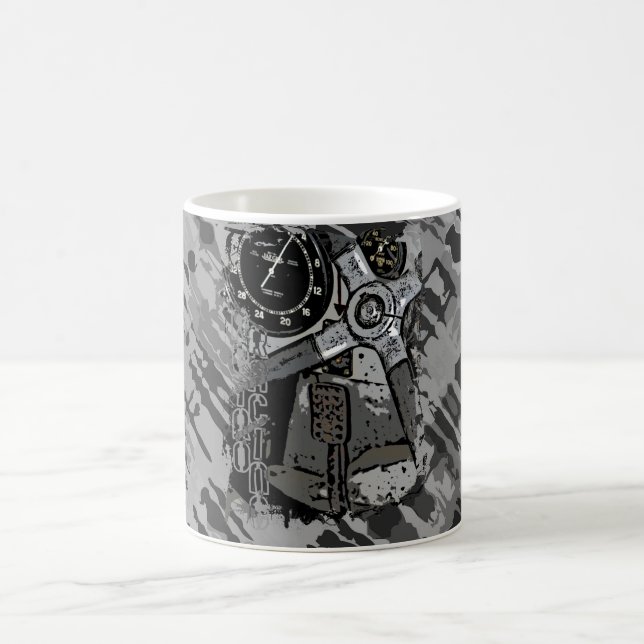 Mug Retro Racing - Gray Splatter (Centre)