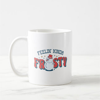 Mug Retro Red Feelin' Kinda Frosty Funny Snowman