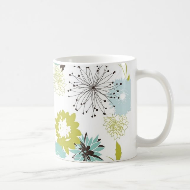 Mug Rétro sans couture floral (Droite)