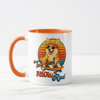 Mug Retro Skate Corgi – Tony Bark™ – Smol & Rad 