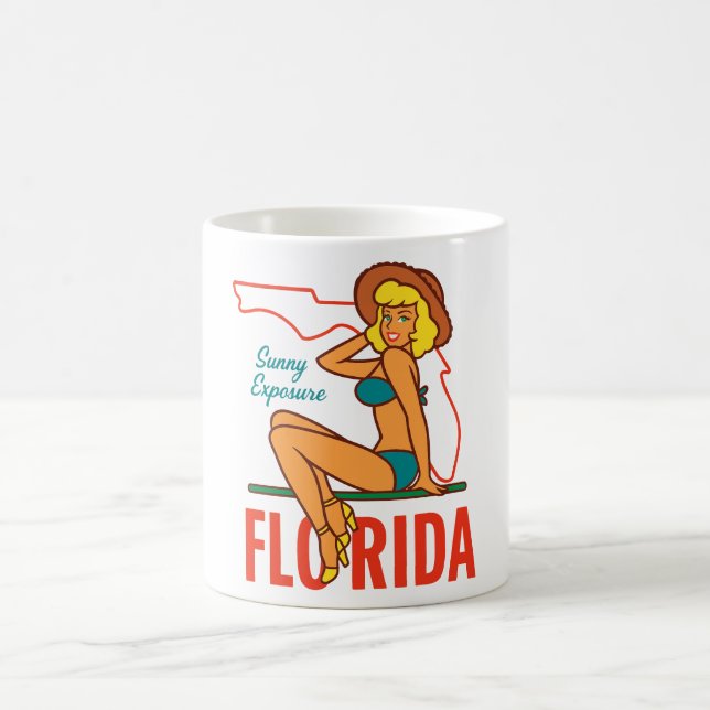 Mug Rétro "Sunny Exposure Floride" Pin-Up (Centre)