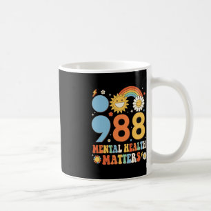 Mug Retro Super 988 Questions de santé mentale Suicide