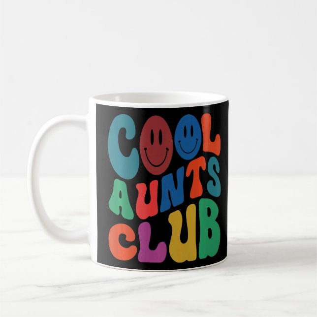 Mug Retro Super Cool Aunts Club Sourire Face Nouvelle  (Gauche)