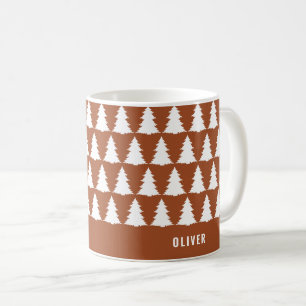 Mug Rétro Terracotta Noël Moderne Minimal unique