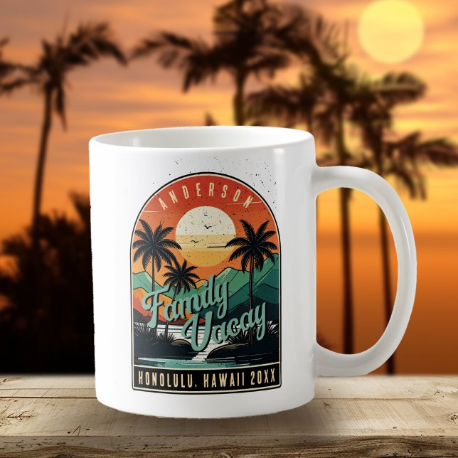 Mug Retro Tropical Family Vacation ID1135 (Créateur téléchargé)