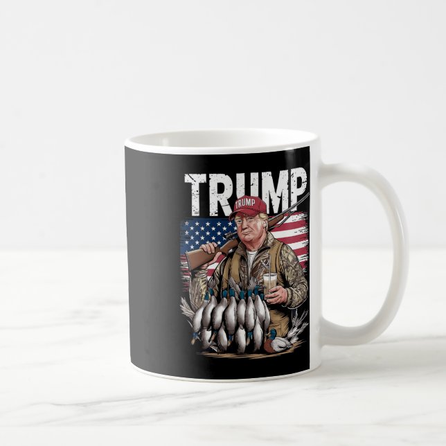 Mug Retro Trump Chasse Canard Bonjour Chasse Saison No (Droite)