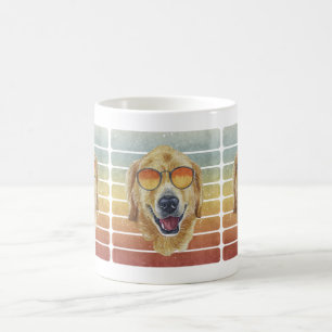 Mug Rétro Vintage Coucher de soleil Golden Retriever A