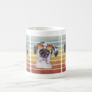 Mug Rétro Vintage Coucher de soleil Grand Danois Maman