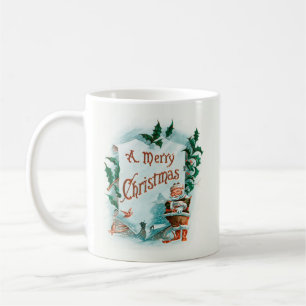 Mug Retro Vintage Noël Cool Père Noël Salutation