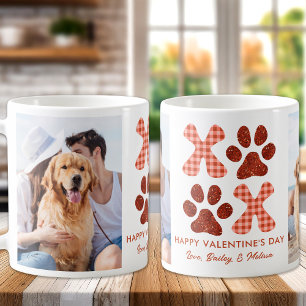 Mug Retro XOXO Cute Pet Chien Chien Chien Photo Valent