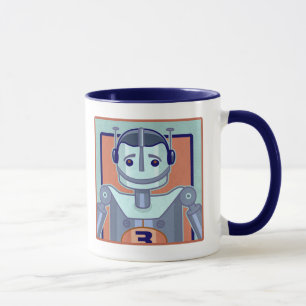 Mug Rétros enfants bleus de robot
