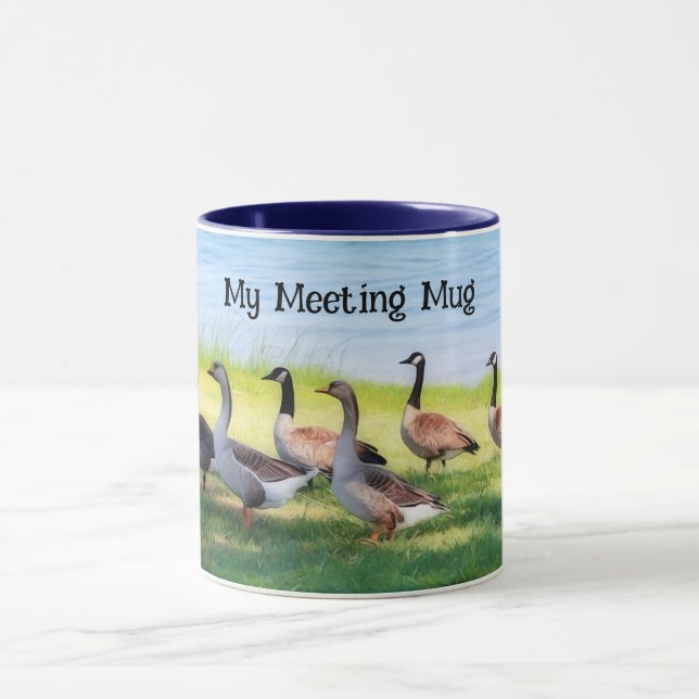 Mug Réunion d'art de l'oie de l'Oie de travail Coupe d (Centre)