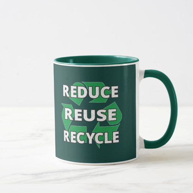 Mug Réutiliser le Jour des terres de recyclage tous le (Droite)