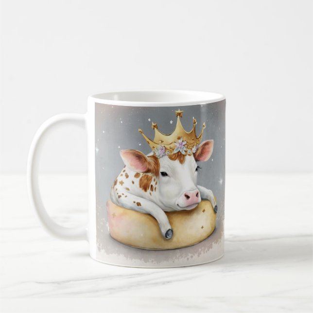 Mug Rêve de vache royale sur le trône de fromage (Gauche)