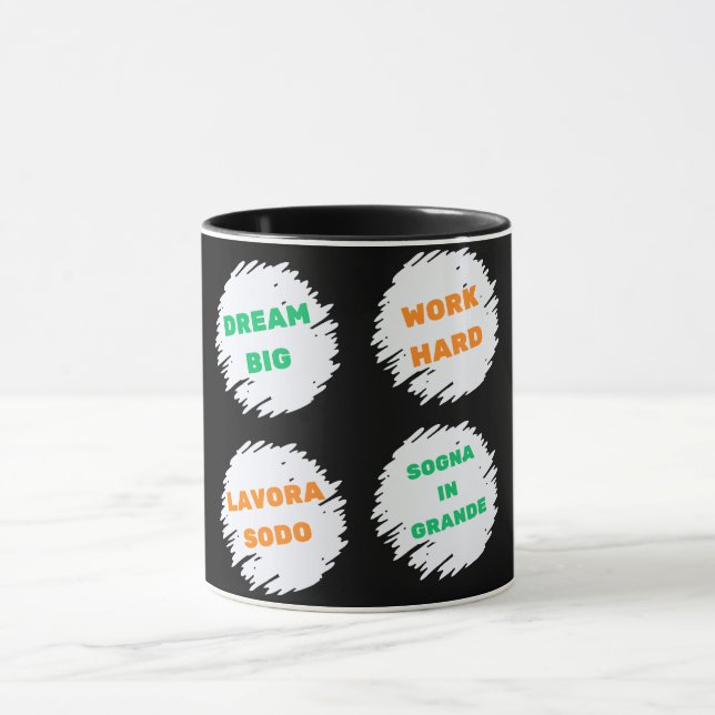 MUG RÊVE GRANDE, TRAVAILLER DUR (Centre)