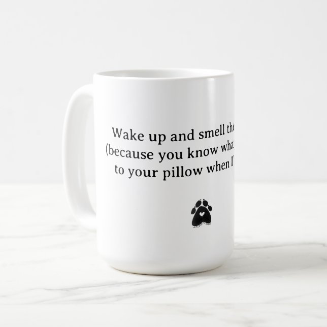 Mug RÉVEILLEZ-VOUS ET SENTEZ LES amoureux de les chats (Devant gauche)