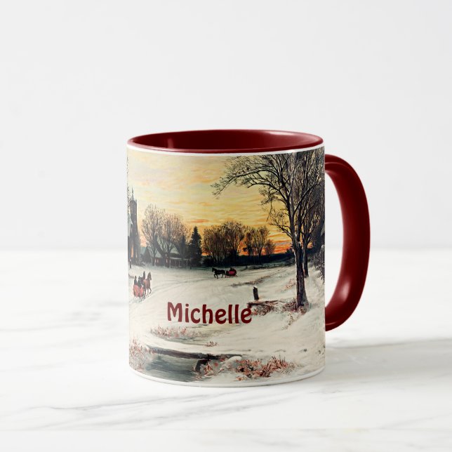 Mug Réveillon de Noël, Modèle, (Devant droit)