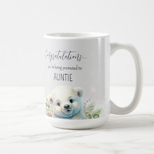 Mug Révélation de grossesse à l'ours mignon promue à l