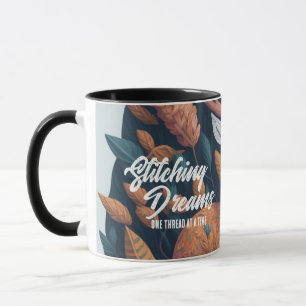 Mug Rêves de piqûres - fleurs d'oiseaux de cerfs