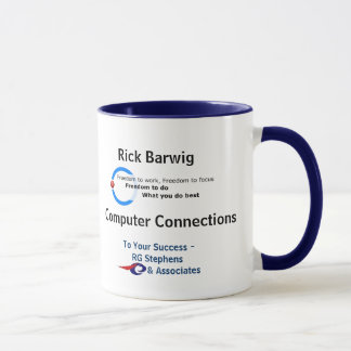 Mug rgs-logo, logo avec le slogan, Rick Barwig, à