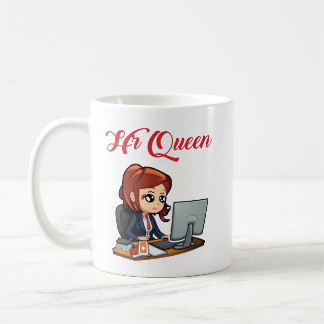 Mug RH Queen Cute Ressources humaines Femmes (Gauche)