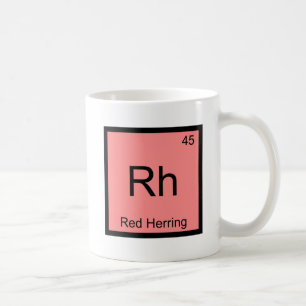Mug Rh - Symbole d'élément de chimie Hareng rouge drôl