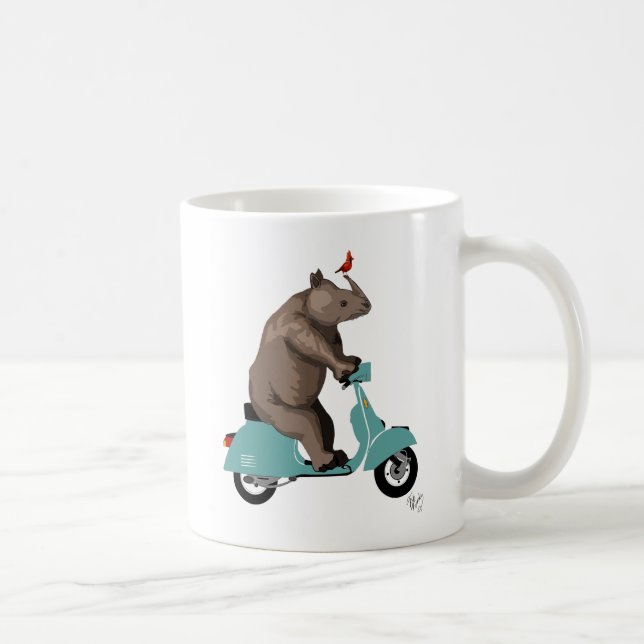 Mug Rhinocéros sur le vélomoteur (Droite)