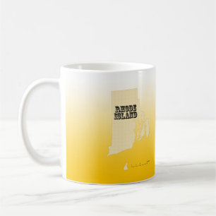 Mug - Rhode Island State Map with City