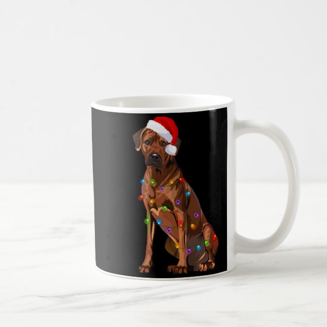 Mug Rhodesian Ridgeback Christmas Lights Xmas Dog Love (Droite)