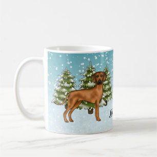 Mug Rhodesian Ridgeback du nom de Neige Forêt d'Hiver