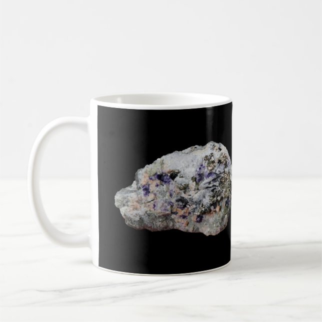 Mug Rhodochrosite Pyrite Fluorite Tourmaline Musique (Gauche)