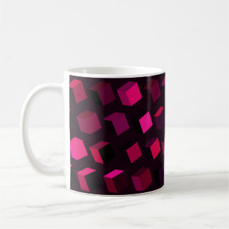 Mug Rhombus rose foncé : Décor Abstrait rayonnant