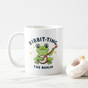 Mug Ribbit-ting Banjo, Cute Frog Jouer de la musique