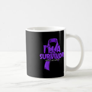 Mug Ribbon pourpre survivant Fière Cancer pancréatique
