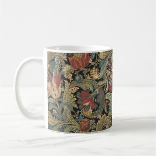 Mug Riche brocart de tapisserie florale antique victor