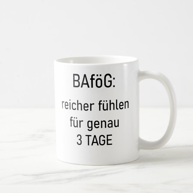 Mug "Riche pour 3d" Cadeau, étudiants (Droite)