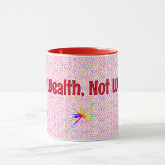 Mug Richesse fiscale géométrique rouge, déclaration Mu