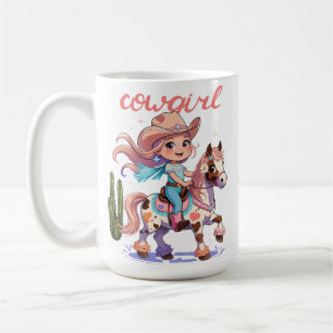 Mug Ride with Joy - Cute Cowgirl sur son cheval tachet