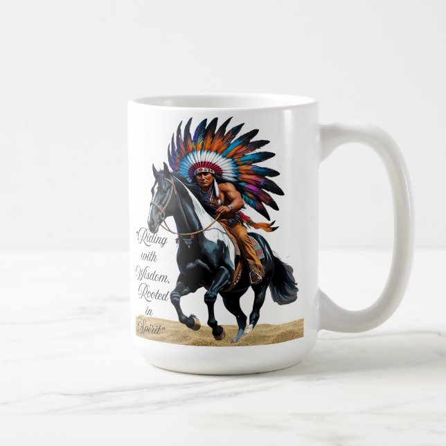 Mug Riding with Wisdom, Rooted in Spirit” (Droite)