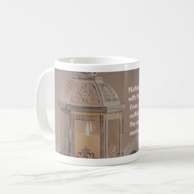 Mug Rien ne peut s'arrêter : Citation de vie imprenabl (Devant gauche)