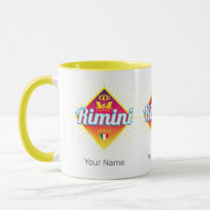 Mug Rimini Emilia Romagne Italie Retro Sunset Vintage