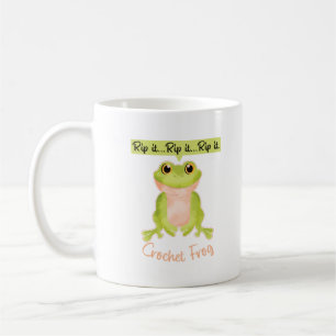 Mug Rip it Crochet Frog Cottagecore