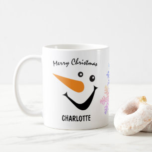Mug Rire Snowman Avec Long Nez, Joyeux Noël