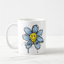 Rire Souvent Mug-Floral Design Rappels positifs